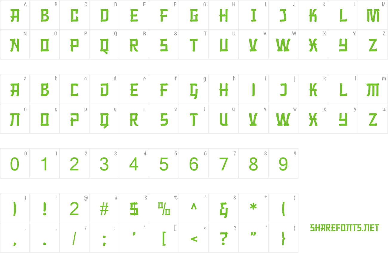 Font Chinese Shangai preview